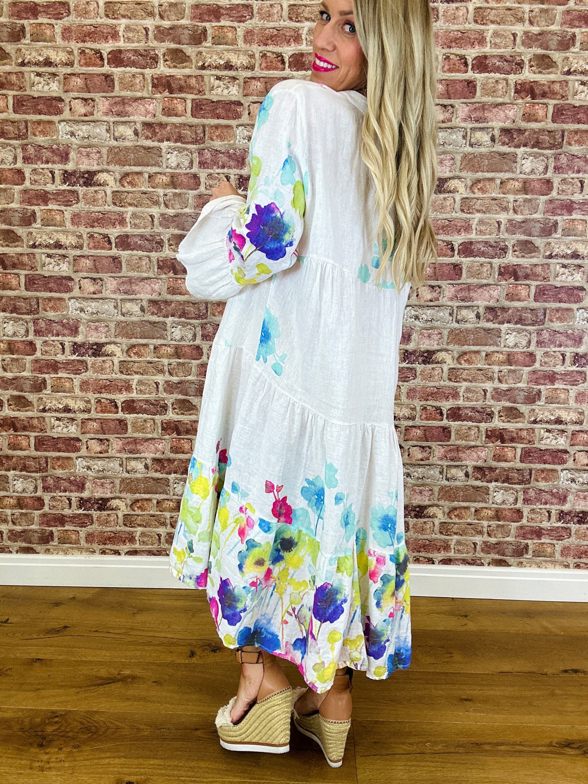 Gardenia Italian Linen Dress